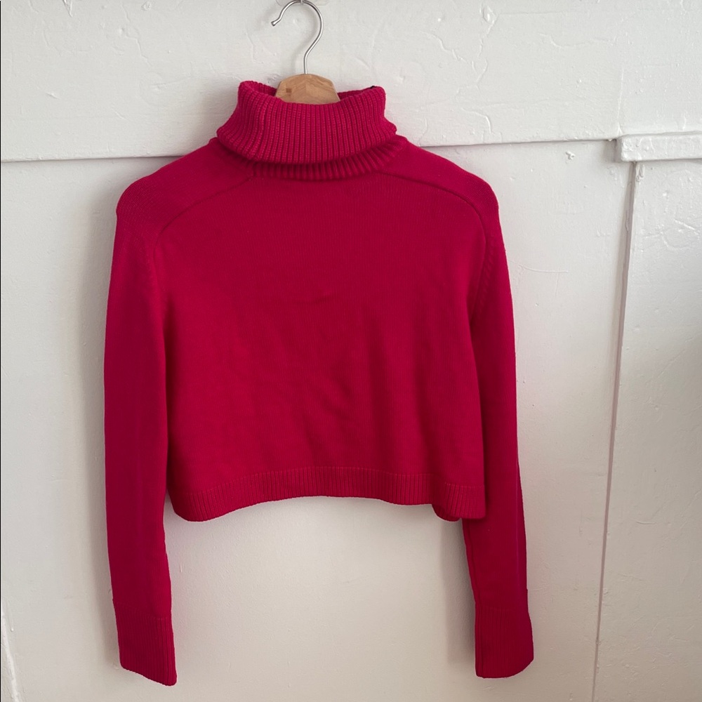 NEW Zara Women's Pink Turtleneck Sweater - Picture 2 of 5